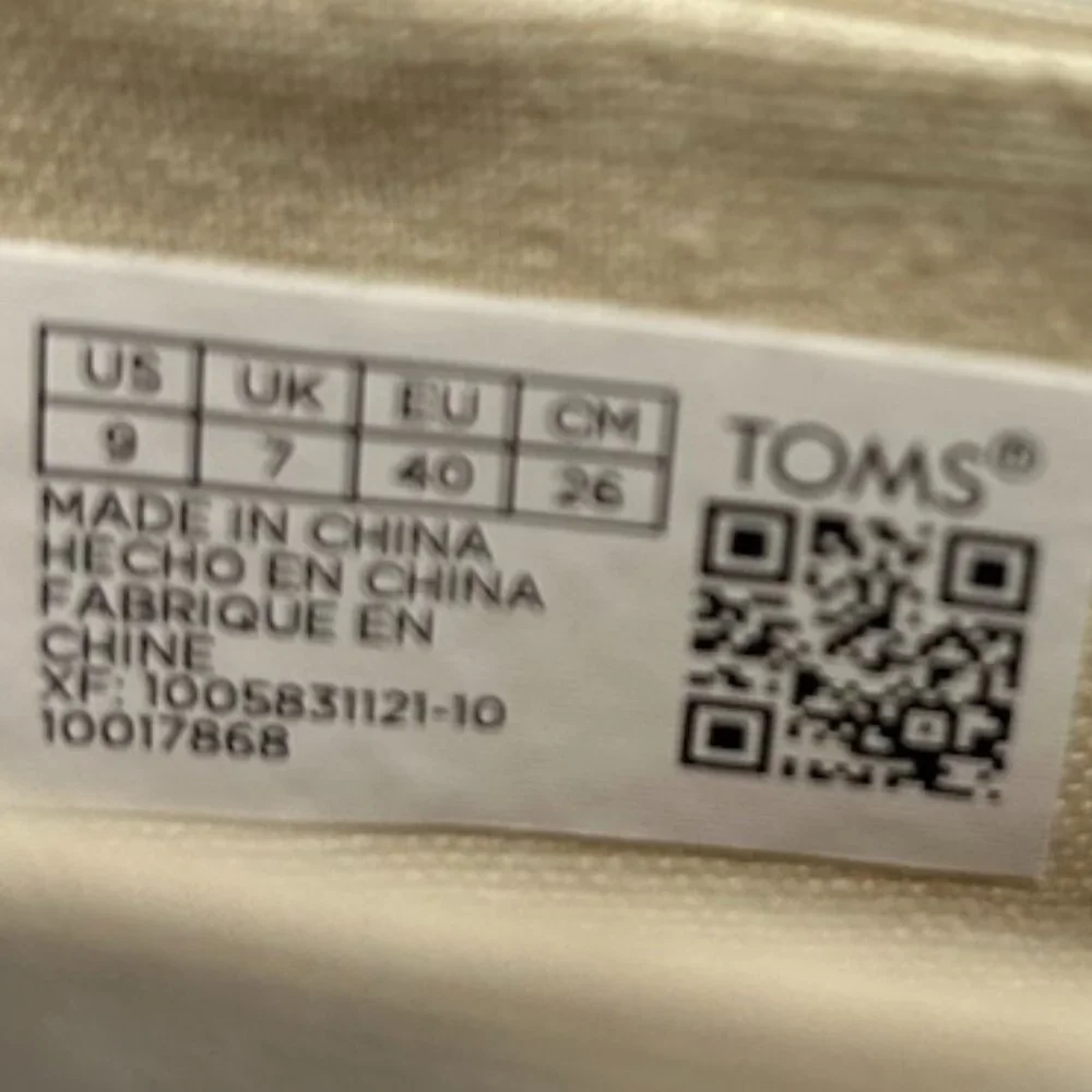 Toms Bryce Egret Camo Printed Canvas Mid Cut Slip‎ On Sneakers Women's Size 9